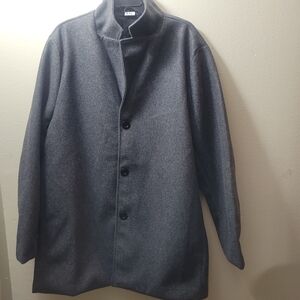 Men's Gray Wool Coat